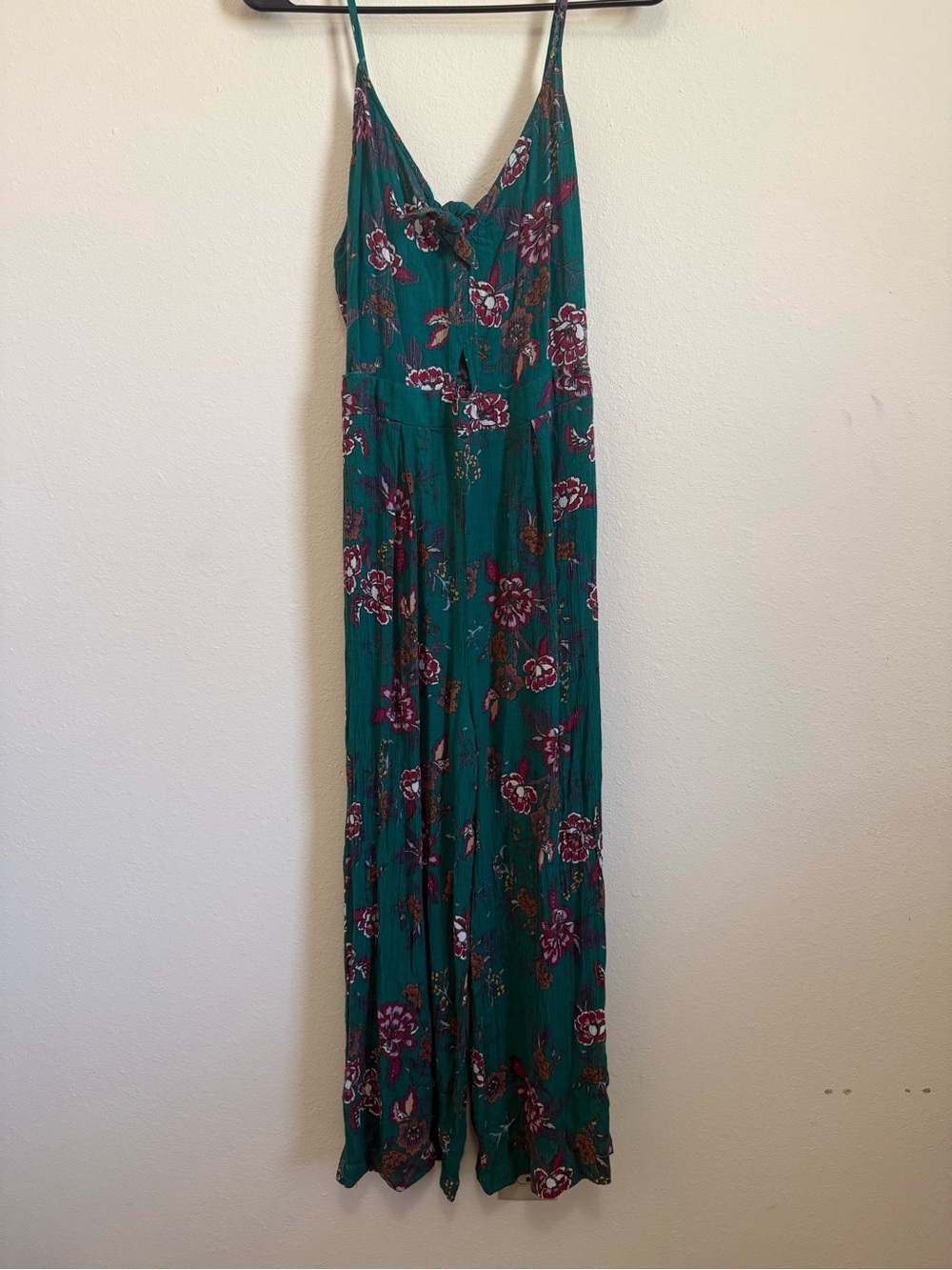 Moral Fiber Teal Floral Maxi Dress with Spaghetti Straps
